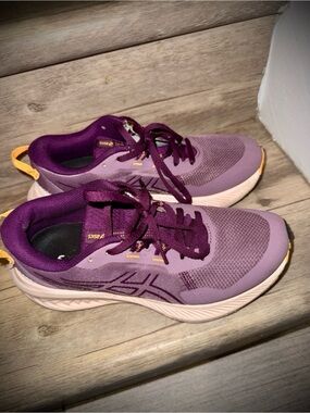 ASICS Women's Purple and Yellow Accent Athletic Shoes